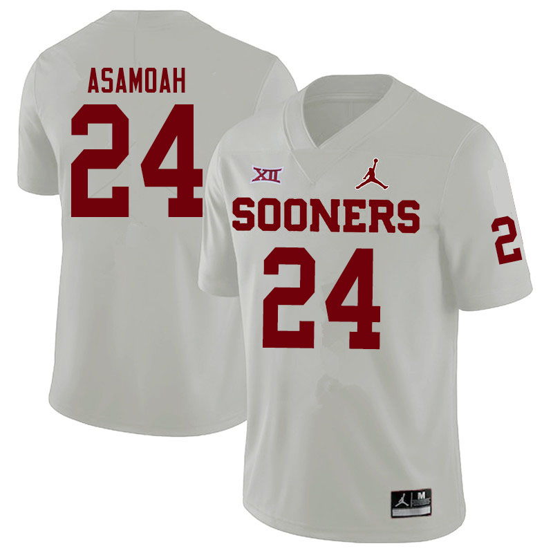 Oklahoma Sooners #24 Brian Asamoah Jordan Brand College Football Jerseys Sale-White